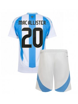 Billige Argentina Alexis Mac Allister #20 Hjemmedraktsett Barn Copa America 2024 Kortermet (+ Korte bukser)